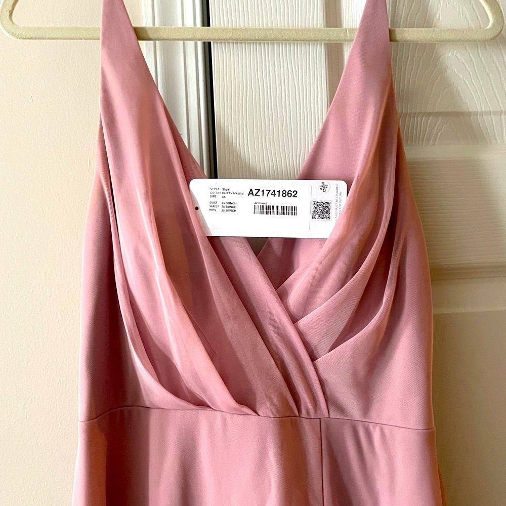 Azazie Skye Bridesmaid Dress In Beautiful Dusty Mauve, Size 6